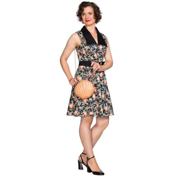 Flamingo Tropical Dress by Banned Retro - Picture 3 of 8